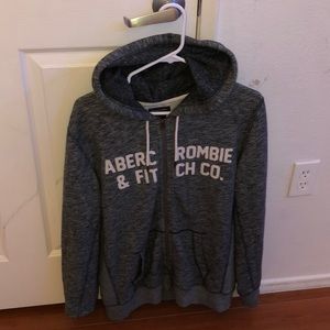 Gray Abercrombie Zip Up Jacket Size S